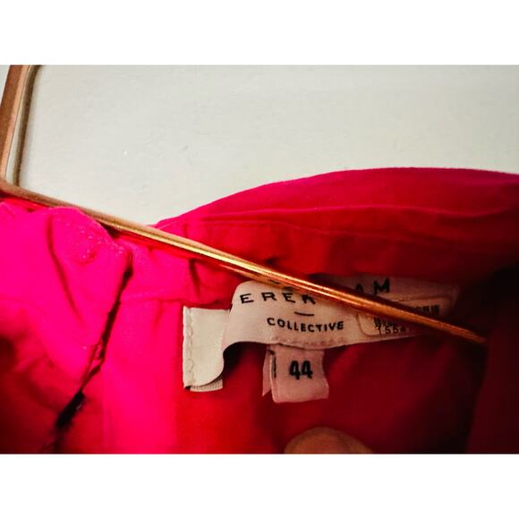 DEREK LAM 10 CROSBY Finn Pink Belted Ruffled Cotton-Poplin Mini Dress Size EU 44 - Picture 8 of 13